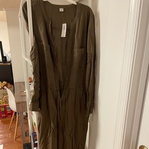 Old Navy olive utility jumpsuit